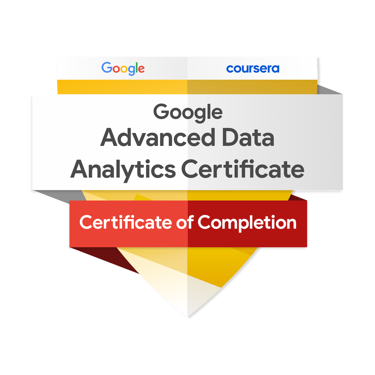 Google Advanced Data Analytics Certificate Badge
