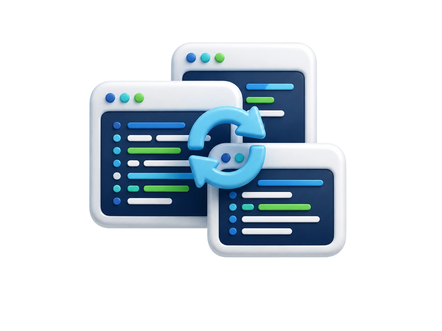 Code Clone Analysis 3D Illustration