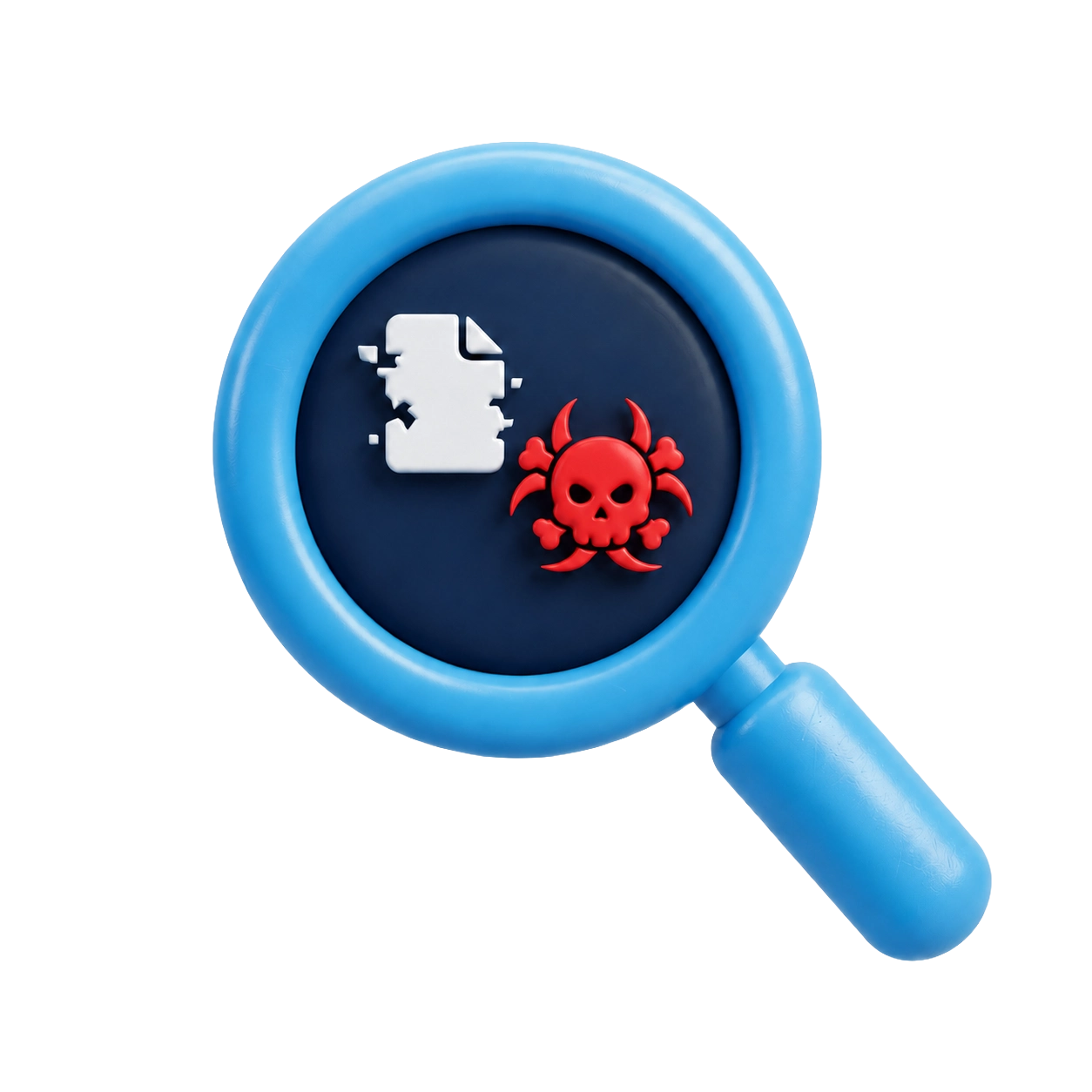 Malware Detection 3D Illustration
